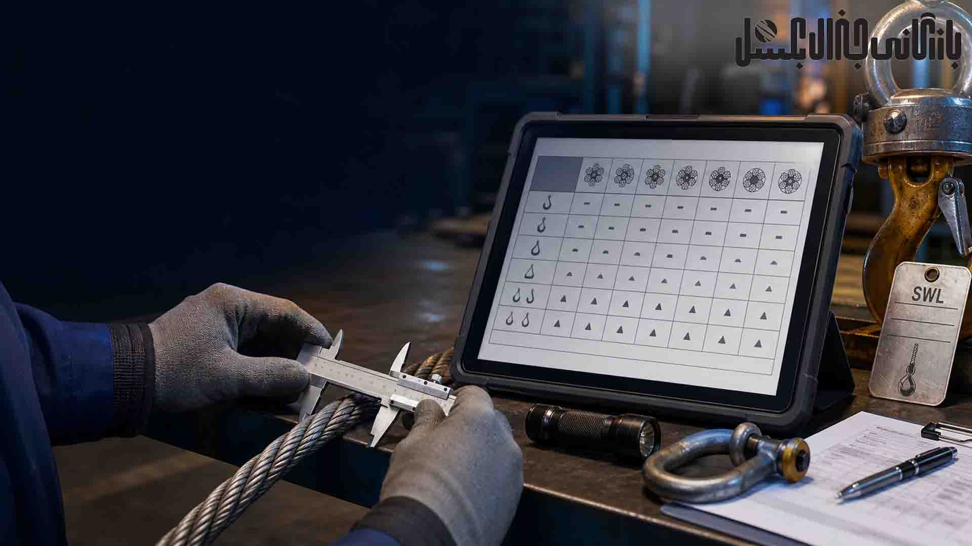 راهنمای جامع محاسبه ظرفیت باربری سیم بکسل بر اساس جدول  SWL